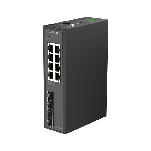 12 -PORT 1G INDUSTRIAL SWITCH/SMART MANAGED 4X SFP DIN RAIL