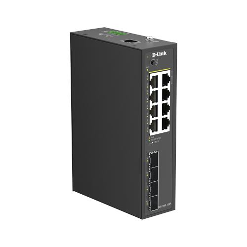12-PORT 1G INDUSTRIAL POE SWITC/SMART MANAGED 4X SFP DIN RAIL
