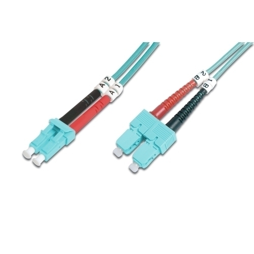 Patch Cord Fibra Optica Digitus by Assmann DK-2532-02/3, Multi-Mode, OM3, Duplex LC - Duplex SC, 2 m
