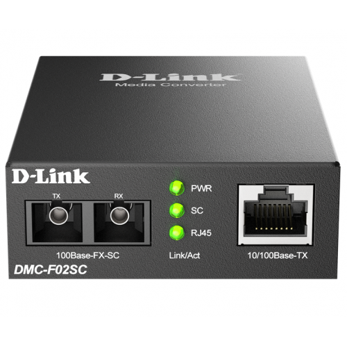 Convertor Media DLink DMC-F02SC 100MB, RJ45 - SFP