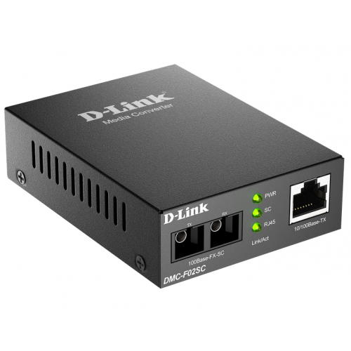 Convertor Media DLink DMC-F02SC 100MB, RJ45 - SFP
