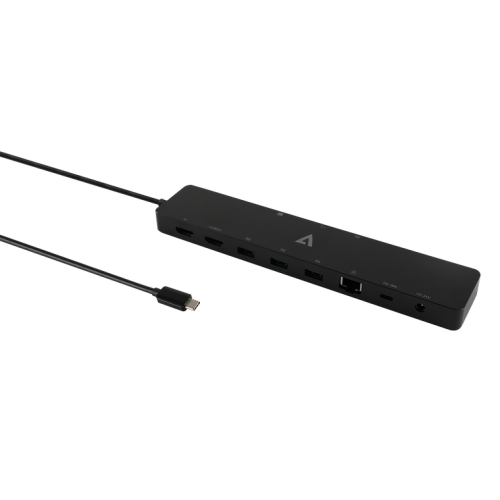 Docking Station V7 DOCKUCPT2D, Black