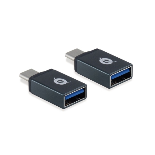 Adaptor OTG Conceptronic DONN03G, USB-C - USB-A, Grey, 2 bucati