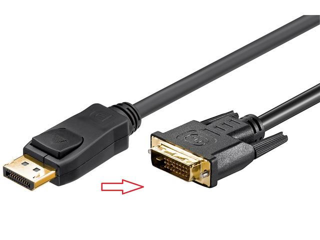 Cablu DisplayPort tata la DVI-D tata, 1,8m - HCT028-180