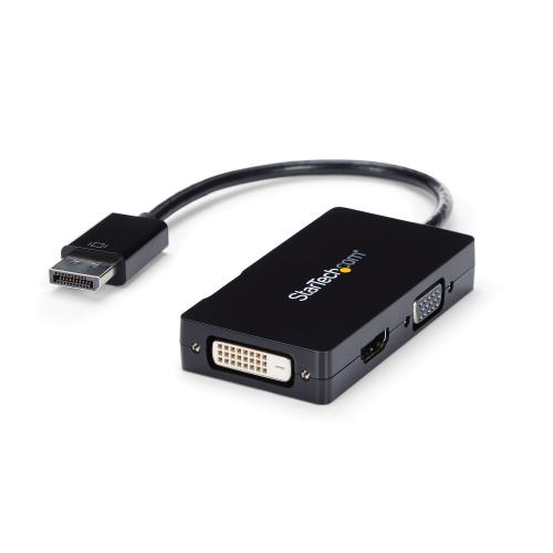 Adaptor Startech DP2VGDVHD, Displayport - HDMI + DVI-D + VGA, Black
