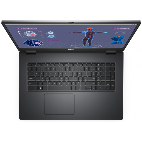 Laptop Dell Precision 7780, Intel Core i9-13950HX, 17.3 inch, RAM 64GB, SSD 1TB, nVidia RTX 3500 12GB, Windows 11 Pro, Titan Grey