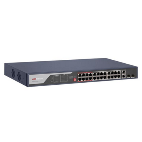 Switch Hikvision DS-3E0326P-E(C), 24 porturi, PoE