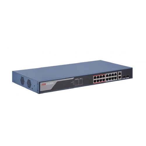 Switch Hikvision DS-3E1318P-EI, 16 porturi, PoE