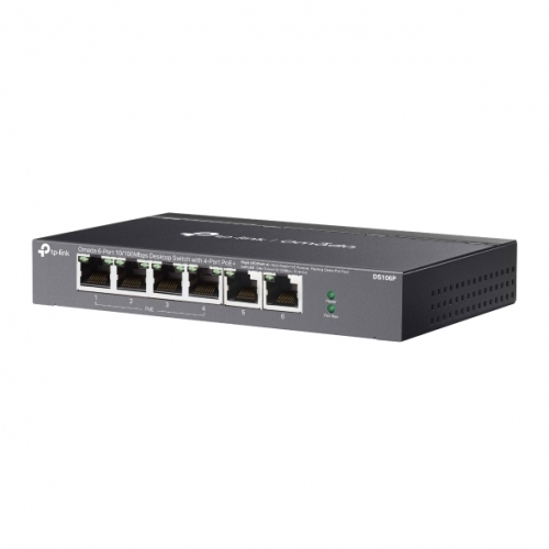 Switch TP-Link DS106P, 6 porturi, PoE+