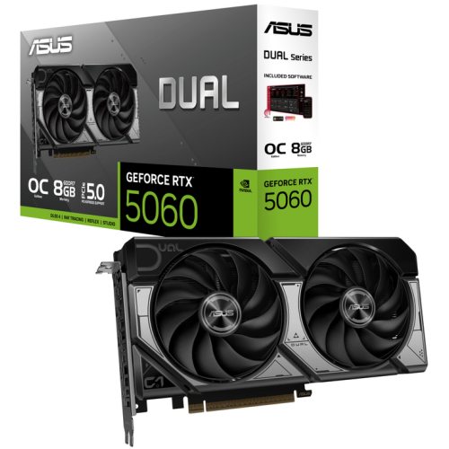 Placa video ASUS nVidia GeForce RTX 5060 DUAL OC 8GB, GDDR7, 128 bit