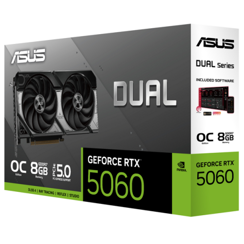 Placa video ASUS nVidia GeForce RTX 5060 DUAL OC 8GB, GDDR7, 128 bit