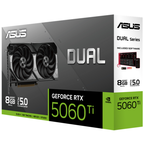 Placa video ASUS nVidia GeForce RTX 5060 Ti DUAL 8GB, GDDR7, 128 bit