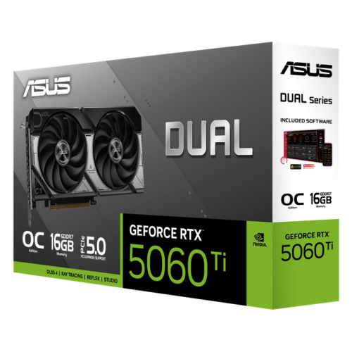 Placa video ASUS nVidia GeForce RTX 5060 Ti DUAL OC 16GB, GDDR7, 128 bit