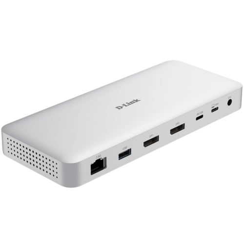 DOCKING STATION D-LINK, 9-in-1 USB 4, conectare PC Type-C, porturi: 2 x USB, 2 x USB Type-C 4.0, 2 x DP 1.4, 1 x USB Type-C 4.0 with DP 1.4, 1 x RJ45 (2.5 Gbps), USB Type-C cablu 50 cm, alb  
