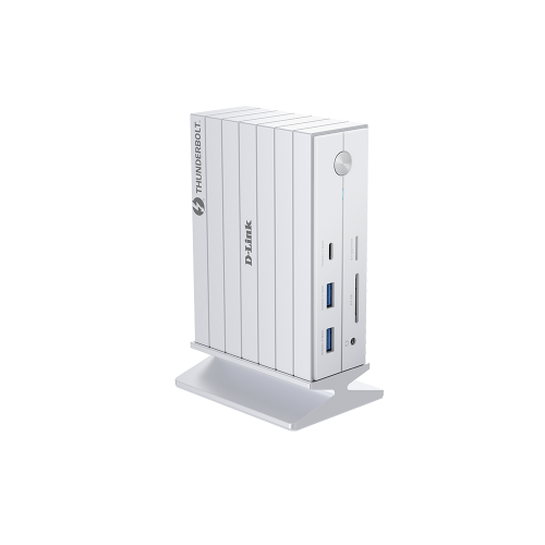 DOCKING STATION D-LINK, 14-in-1 Thunderbolt 4, conectare PC Type-C, porturi: 1xjack 3.5,1xSD/microSD slot, 3xUSB, 2xUSB 3.1, 1xUSB Type-C, 1xGigabit RJ45, 1xThunderbolt 4, 1xHDMI 2.1 8K/30Hz, 1xDP 1.4 8K/30Hz, alb  