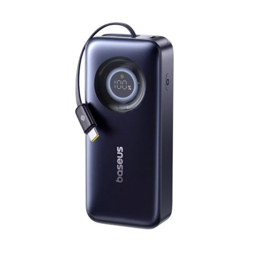 POWER BANK Baseus EnerCore Power, capacitate 20000mAh 67W, 2 x USB Type-C, cablu retractabil USB Type-C 80cm, display, negru 