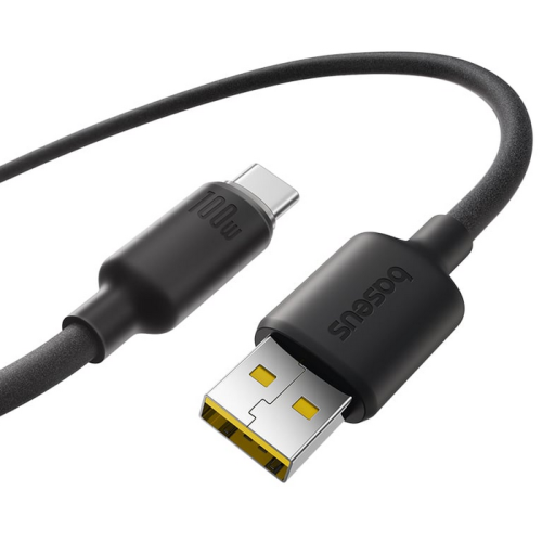 Cablu de date Baseus E0426805, USB-A male - USB-C male, 2 m, Black