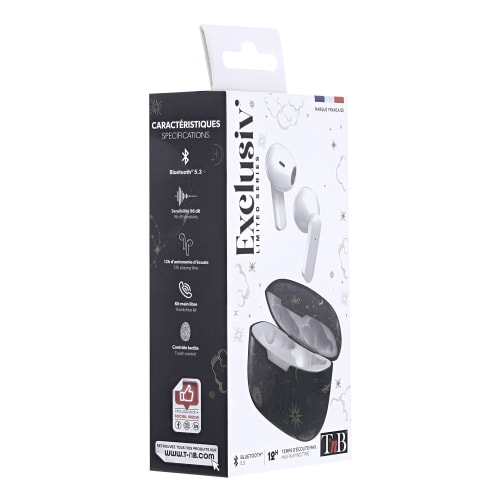 TNB XCLUSIV'- TWS ASTRO Earphones with Charging case - Black and Gold