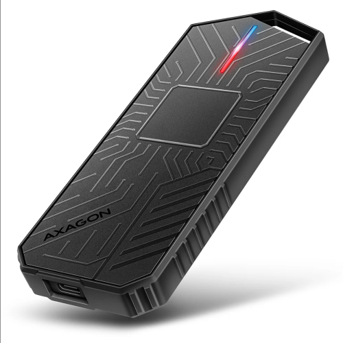 GAME M.2 BOX, USB-C - M.2 NVMe/SATA, RGB, Negru