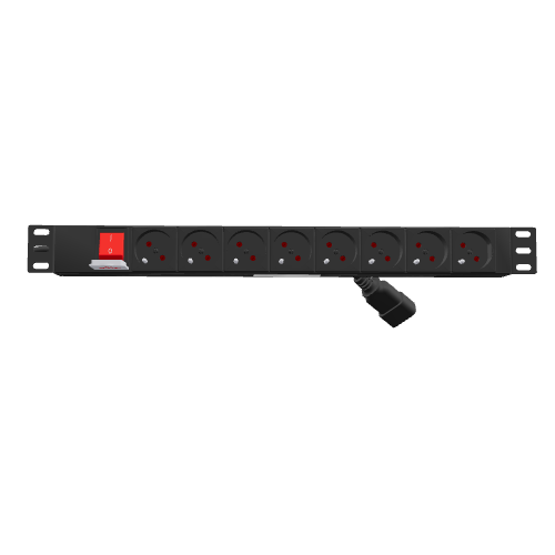 PDU Gembird EG-PDU-014-FC14, 8x French Socket, 3m, Black