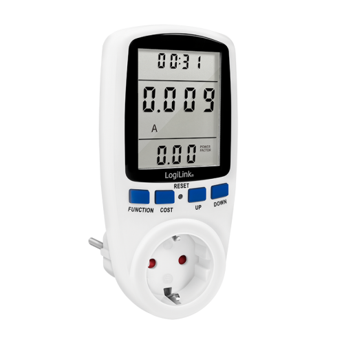 Priza LogiLink EM0003, 1x Schuko, White