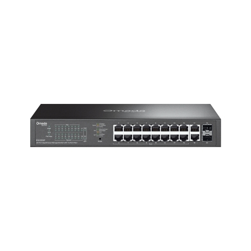 20-PORT 1G EASY MANAGED SWITCH/16-P POE+ STEEL CASE AND FANLESS