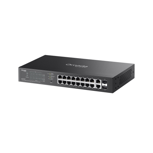 20-PORT 1G EASY MANAGED SWITCH/16-P POE+ STEEL CASE AND FANLESS