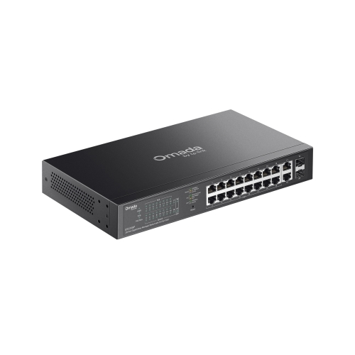 20-PORT 1G EASY MANAGED SWITCH/16-P POE+ STEEL CASE AND FANLESS