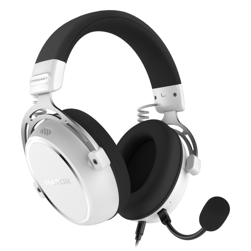 Casti cu microfon Hator Hypergang 3, 3.5 mm jack, White