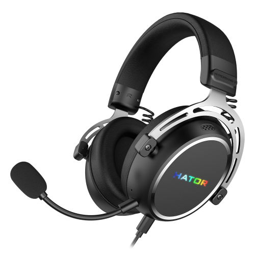 Casti cu microfon Hator Hypergang 3, USB-C/USB-A, Black