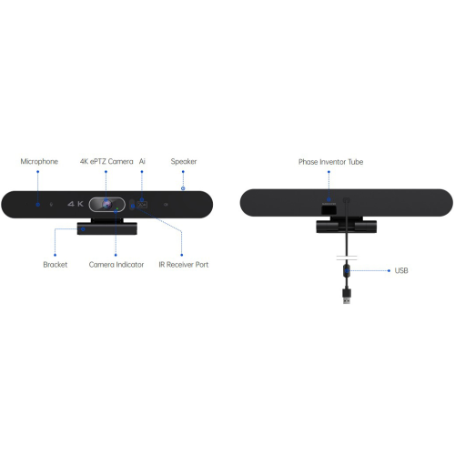 Camera Web EvoConnect EV-TRACK-4K, Black