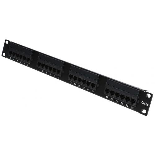 Patch Panel Extralink EX.9809, 19inch, 1U, 24 porturi, Cat5e, UTP, Black
