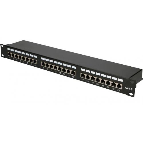 Patch Panel Extralink EX.9830, 19inch, 1U, 24 porturi, Cat6, STP, Black