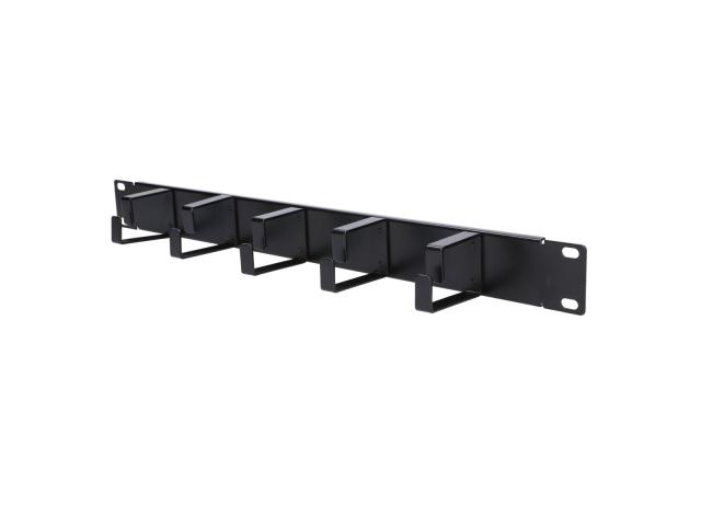 Organizator cabluri Extralink 6001, 1U, 19 inch, Black