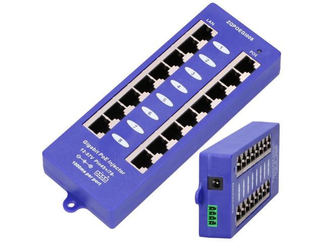 Injector PoE Extralink EX.6365, 12 - 57 V, 80 W, Blue