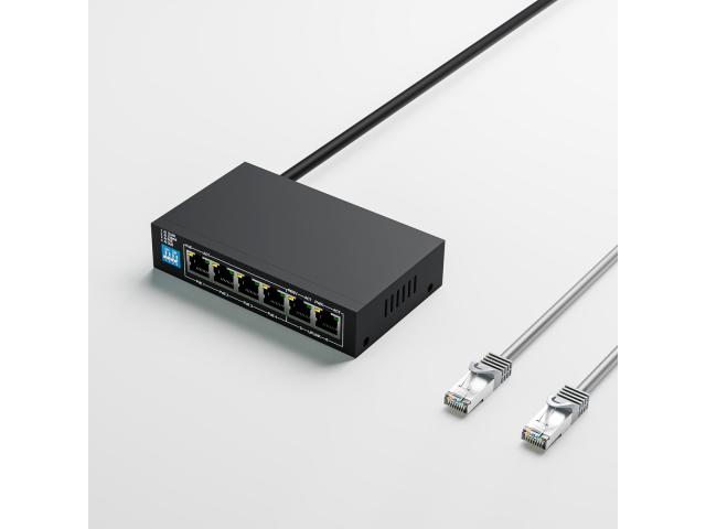 Switch Extralink EX.14831, 6 porturi, PoE