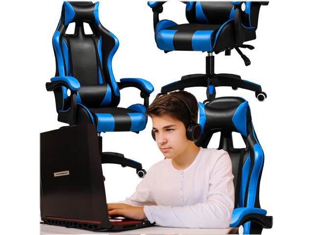Extralink Gaming | Fotel gamingowy | biurowy, obrotowy, kubełkowy, czarno-niebieski, G-523