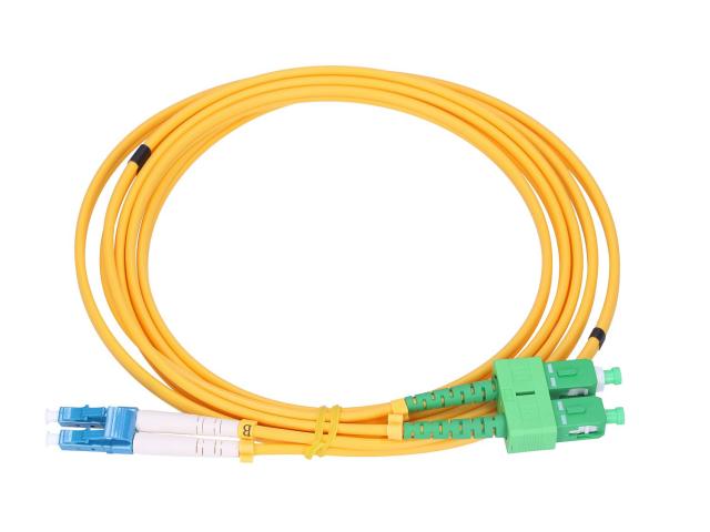 Extralink LC/UPC-SC/APC | Patchcord | Jednomodowy, Duplex, G657A, 3mm, 1m
