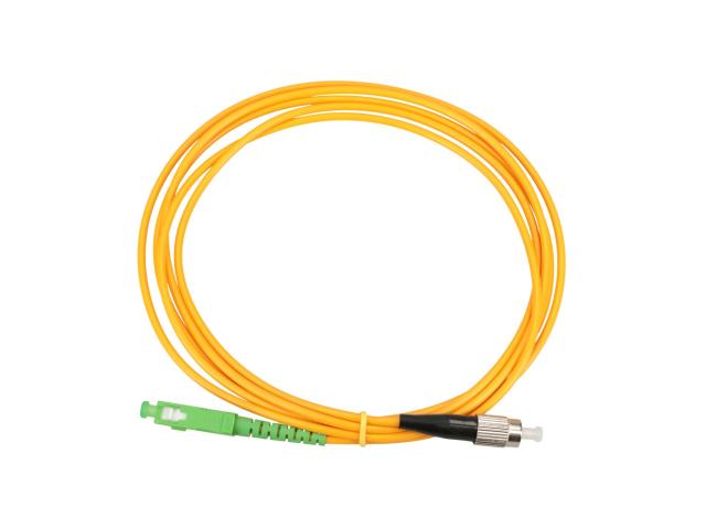 Extralink SC/APC-FC/UPC | Patchcord | Jednomodowy, Simplex, G657A1, 3mm, 2m