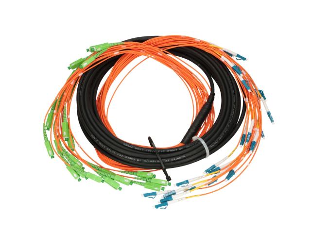 Extralink SC/APC-LC/PC | multipatchcord | SM 24F 10M, kaskada 90cm