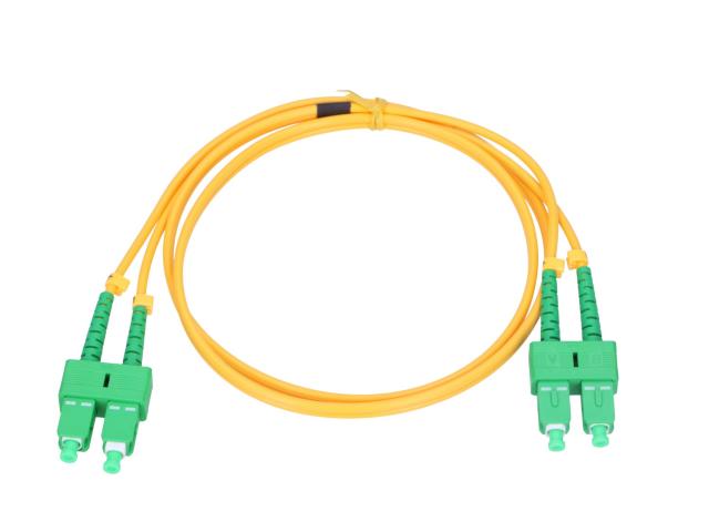 Extralink SC/APC-SC/APC | Patchcord | PVC, Jednomodowy, Duplex, G.657A, 3mm, 3m