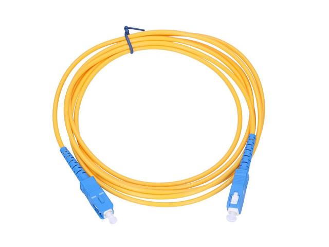Extralink SC/UPC-SC/UPC | Patchcord | Jednomodowy, Simplex, G652D, 3mm, 1m