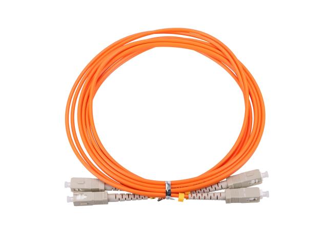 Extralink SC/UPC-SC/UPC | Patchcord | Wielomodowy, Duplex, 50/125, 3mm, 1m