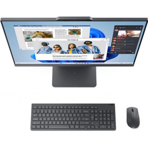 Calculator Lenovo IdeaCentre 24ARR9 AIO, AMD Ryzen 5 7535HS, 23.8 inch, RAM 16GB, SSD 512GB, AMD Radeon 660M, No OS, Luna Grey