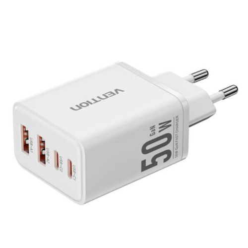 Incarcator 220 V Vention, USB-A la USB-C, , 18w, , PVC, alb, 