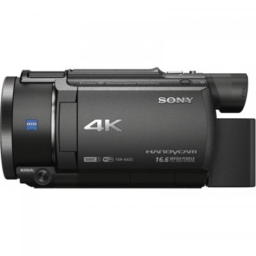 Aparat foto Compact Sony FDR-AX53, 8.29 MP, Black + Obiectiv ZEISS Vario-Sonnar T 26.8 - 536 mm