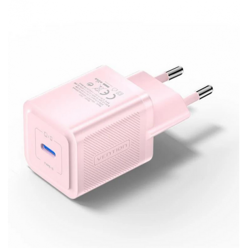 Incarcator retea Vention FEPP0-EU, 1x USB-C, 20W, Pink