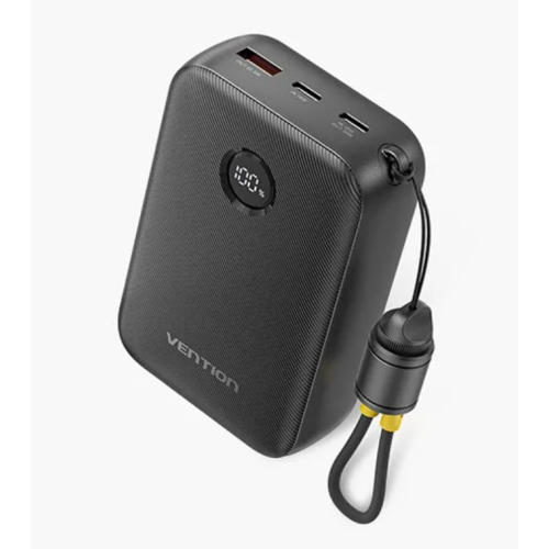 Baterie portabila Vention FKBB0-C, 20000 mAh, 1 x USB-A, 2 x USB-C, Black