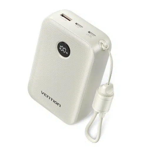 Baterie portabila Vention FKBN0-C, 20000 mAh, 1 x USB-A, 2 x USB-C, White