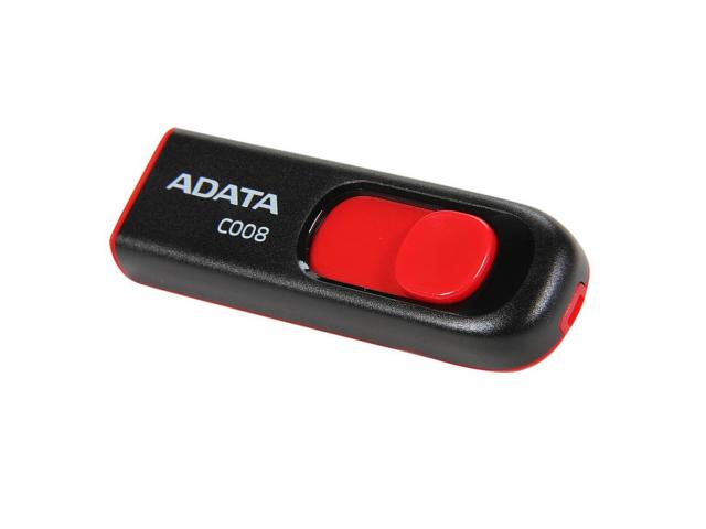 Flash Drive A-Data CLASSIC C008, 16 GB, Negru cu rosu